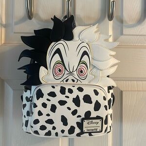 Loungefly Disney Cruella de Vil Cosplay Mini Backpack New With Tags